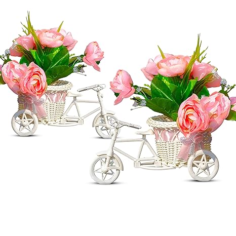 Buy Artificial Flowers For Decoration Cycle Shape Vase With Big