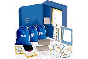 BENICCI Ultimate Baby Keepsake Box for Boys & Girls - Unique New Parents Gifts for Couples - 10 Beautiful Keepsake Ideas Inside - Perfect for Expecting Parents, Baby Shower, Gift for Mom to Be, Blue
