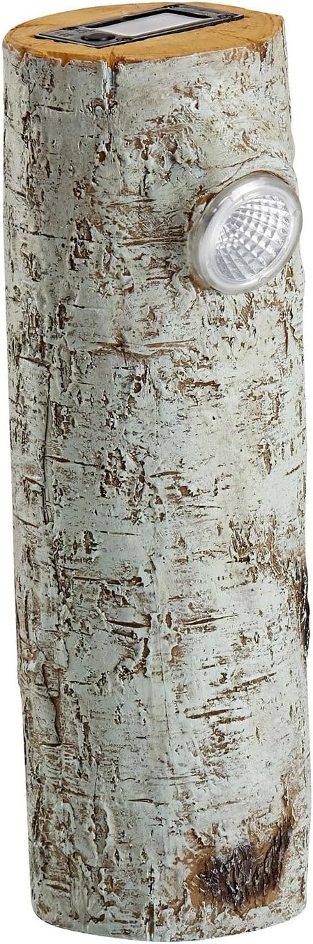 Original Treasures Solar Pathway Light - Bright LED Long Lasting Self Charging Landscape and Sidewalk Illumination - Birch Bark