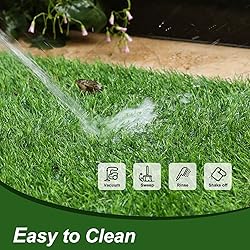 LINLA Artificial Grass Door Mat, 32x20 inches