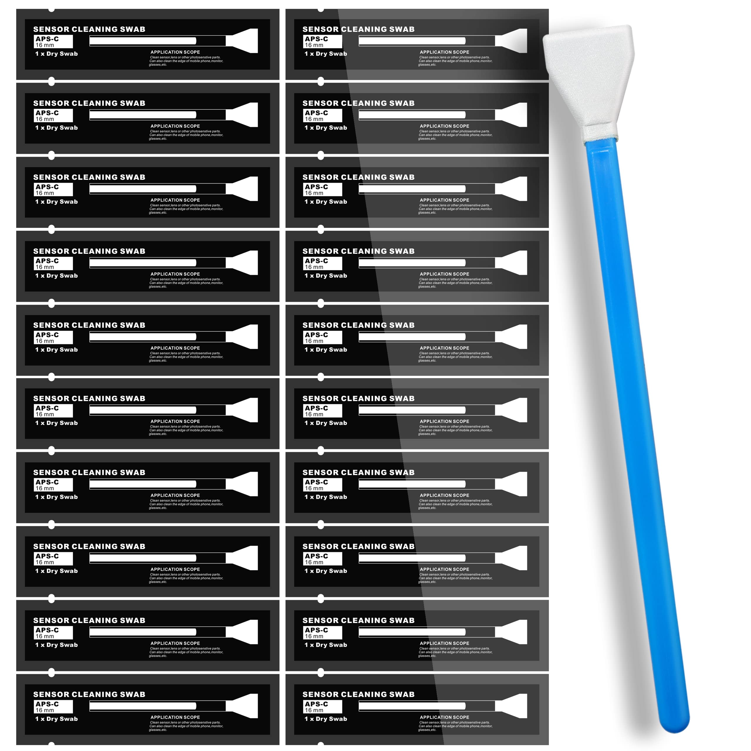Photo 1 of AAWipes Sensor Cleaning Swabs for APS-C Sensors of DDR DSLR or SLR Camera (20 Pack of 16 mm Sensor Cleaning Swabs) (HCS-16)