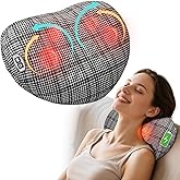 CuPiLo Back Massager for Pain Relief, Valentines Day Gifts for Women Men FSA Eligible HSA, Cordless 120min Neck and Back Massager, Plush Skin-Friendly Kneading Massage Pillow for Full Body Relaxation