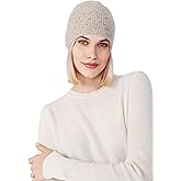 Style Republic Women’s 100% Pure Cashmere Fully Ribbed Beanie