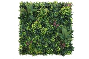 ULAND Artificial Plant Wall Panels, 1pc 40"x40" Greenery Grass Wall Backdrop Decoration, Faux Ivy Leaves Outdoor Privacy Fence Covering