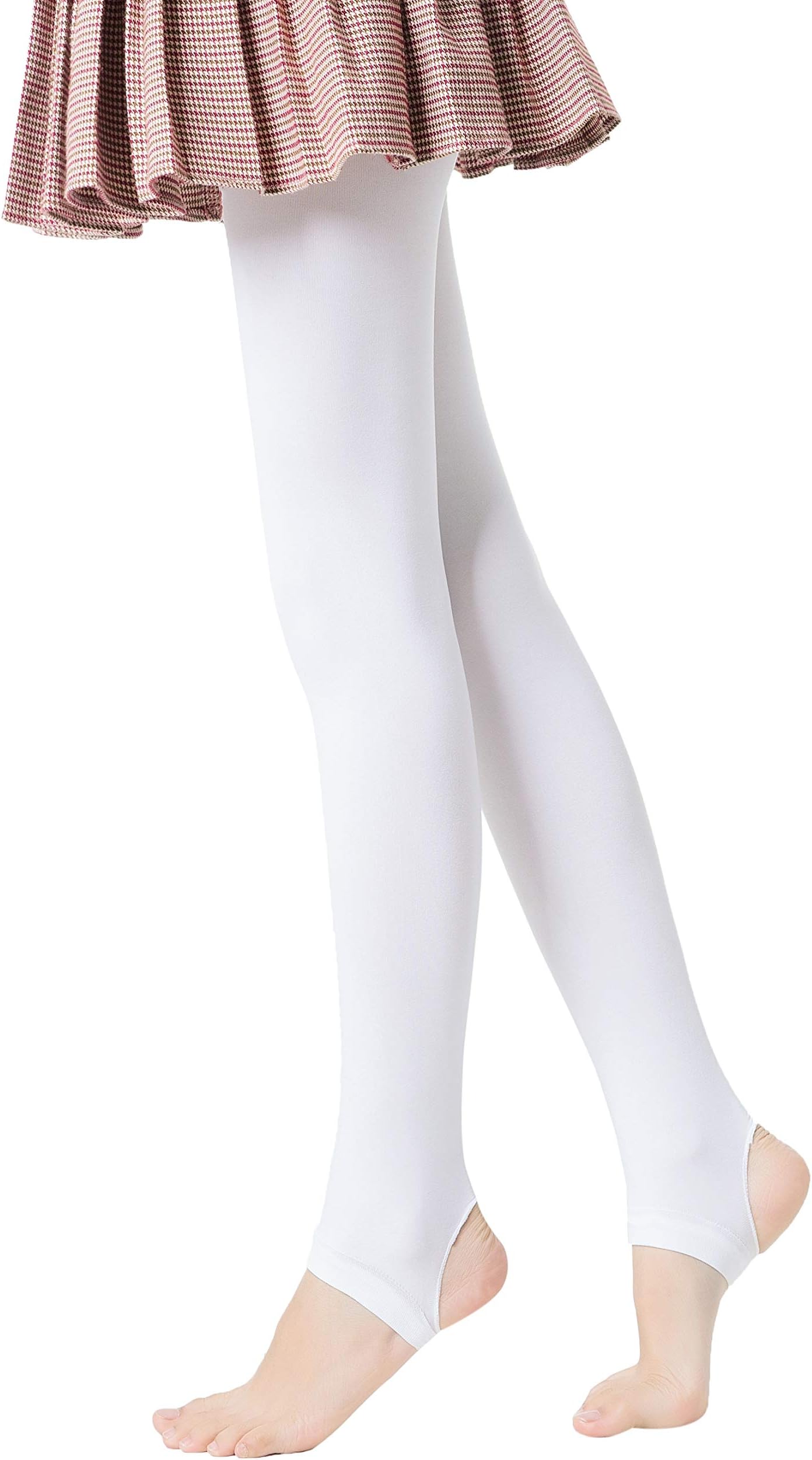 Girls' Ultra Soft Stirrup Dance Tights, 80 Den
