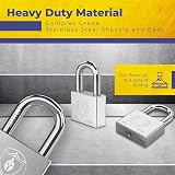 Magmaus PDL50 Never-Rust Heavy Duty Padlock 10mm Shackle Stainless Steel 3 Keys view 3