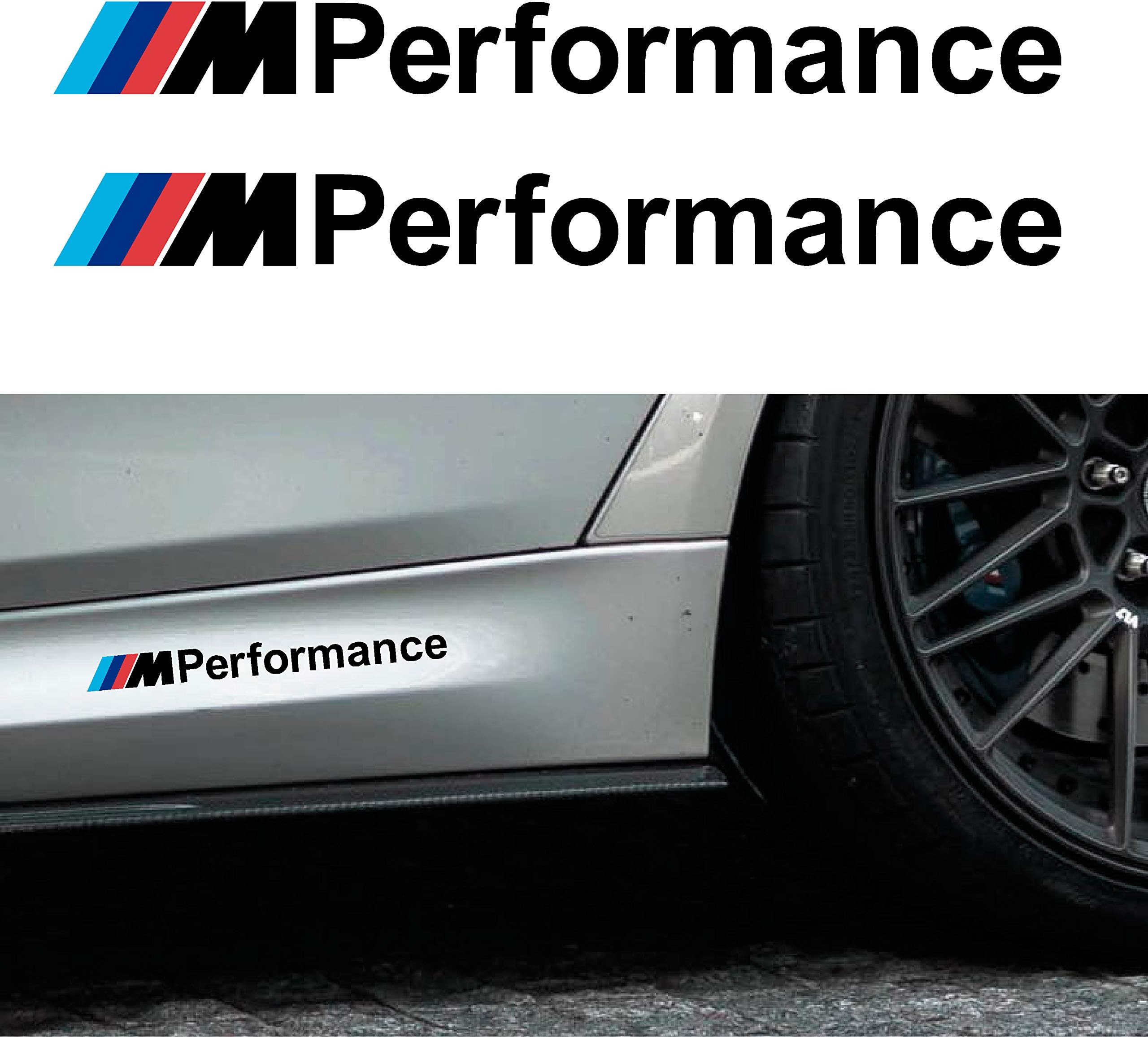 Solo Signs UK BMW M Performance Style Stickers - Matt Black 200mm
