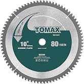 TOMAX 10-Inch 80 Tooth TCG Aluminum and Non-Ferrous Metal Saw Blade with 5/8-Inch Arbor
