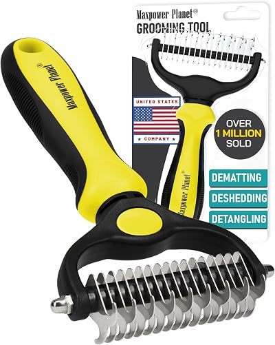 Maxpower Planet Grooming Brush Dual-Sided 9/17 Teeth Dematting Deshedding