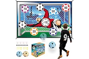 JHHJIFY Soccer Ball Game Mat Set, Soccer Ball Indoor Target Toss Party Game, Sports Toys and Gift for Kids Boys Girls for 3 4 5 6 7 8 Year Old Boy Toys Birthday Christmas