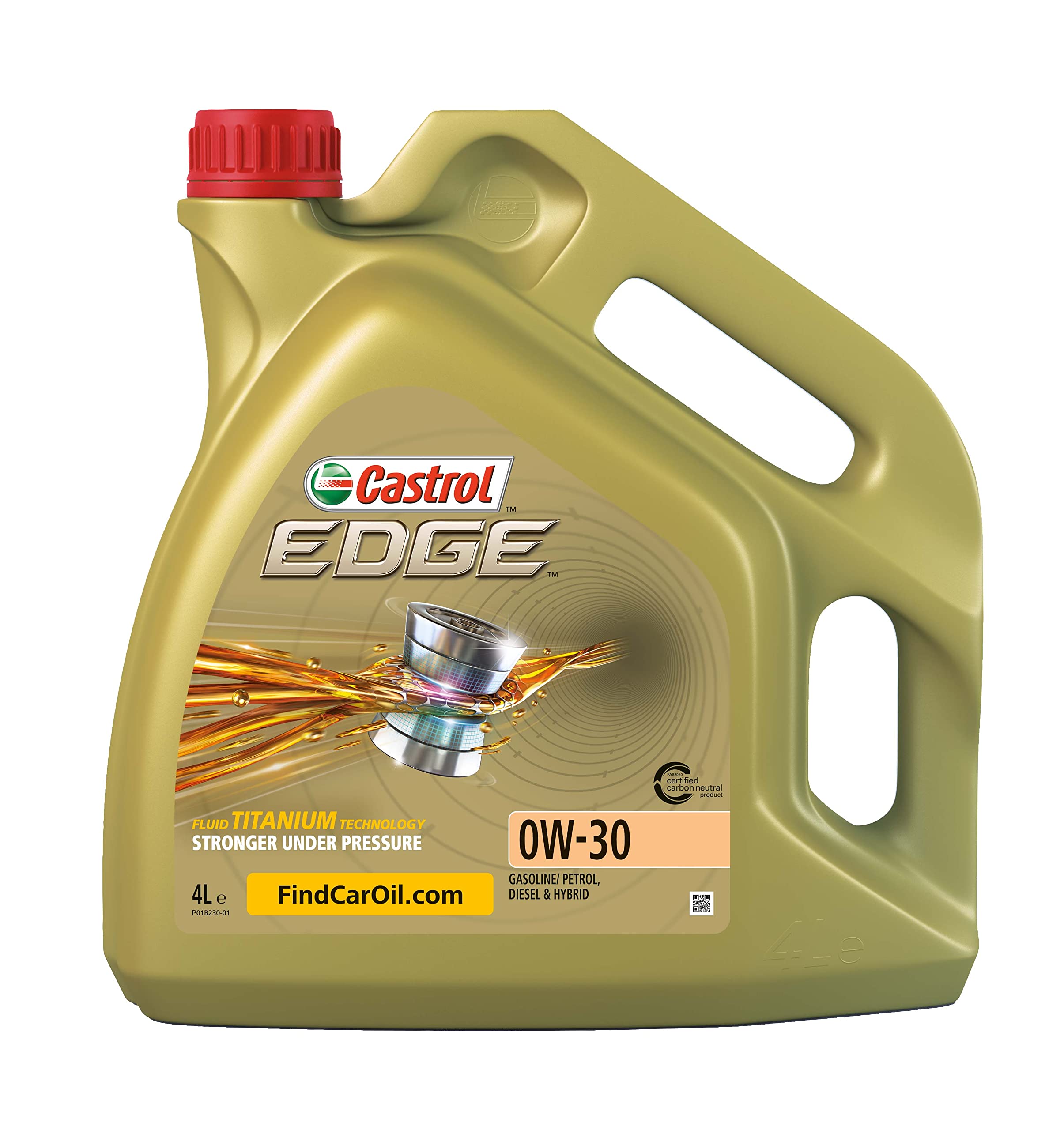 CASTROL EDGE 0W-30 Engine Oil 4L, Gold