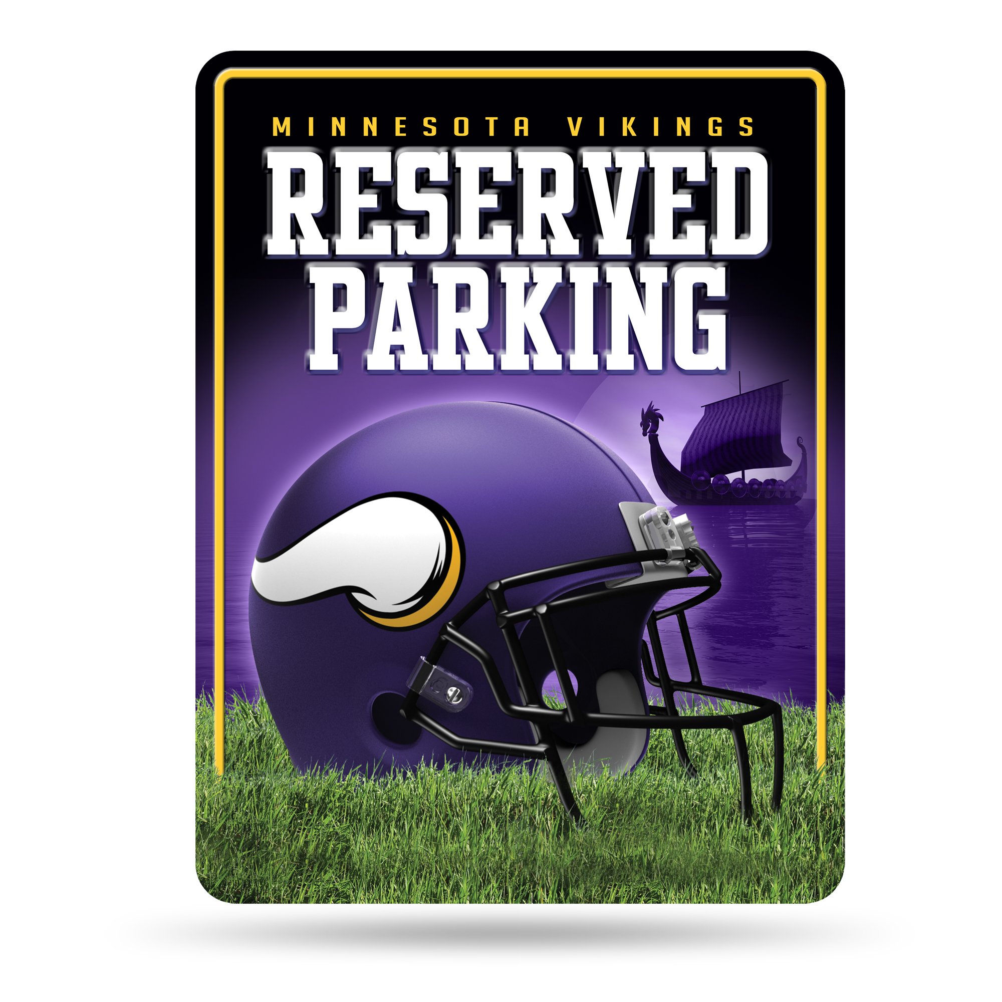 Rico Industries NFL Football Minnesota Vikings Metal Parking Sign 8.5 x 11-