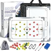 ZPU Soccer Coaching Board, Magnetic Soccer Whiteboard for Coaches | with Fence Hooks, Storage Bag, Dry Erase, Marker Pen and Magnets, Waterproof and Double-sided, for Teaching and Game Plan