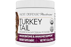 Host Defense Turkey Tail Mushroom Powder - Digestive Health & Immune Response Support Supplement - Mushroom Supplement for Gastrointestinal & Gut Microbiome Support - 3.5 oz (66 Servings)*