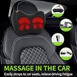 iKristin Back Neck Massager Pillow with Heat Deep Kneading 3 Speed USB Car view 5