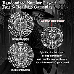 Haxtec DND Spinner Dice 7-in-1 Metal D&D Dice Set