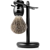 Perfecto Black Stand + Black Shaving Brush