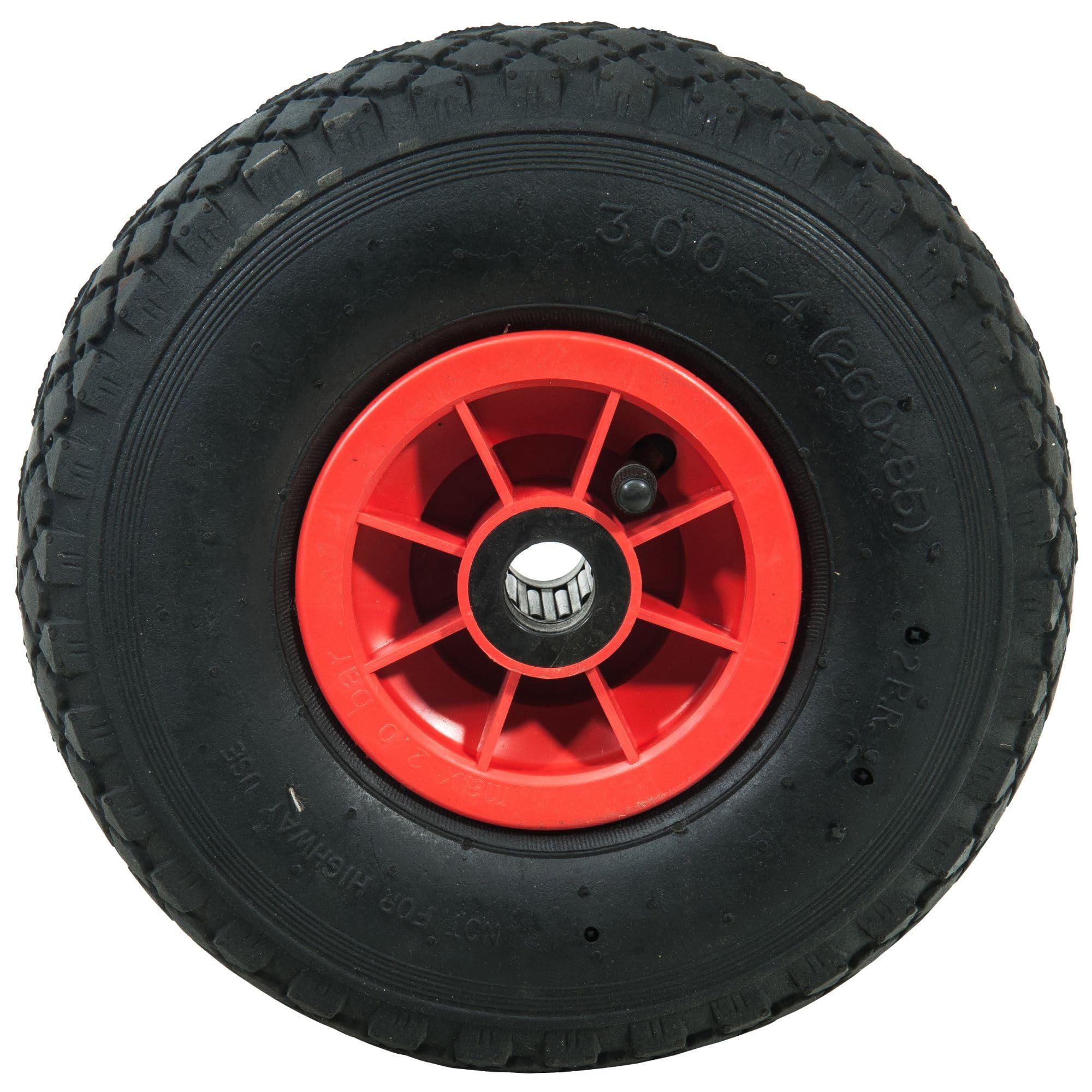 WERKA PRO - 10342 - 10" inflatable wheel - diameter 260x85 - 20 mm hole - 74 mm hub - Ideal for trolley, trolley