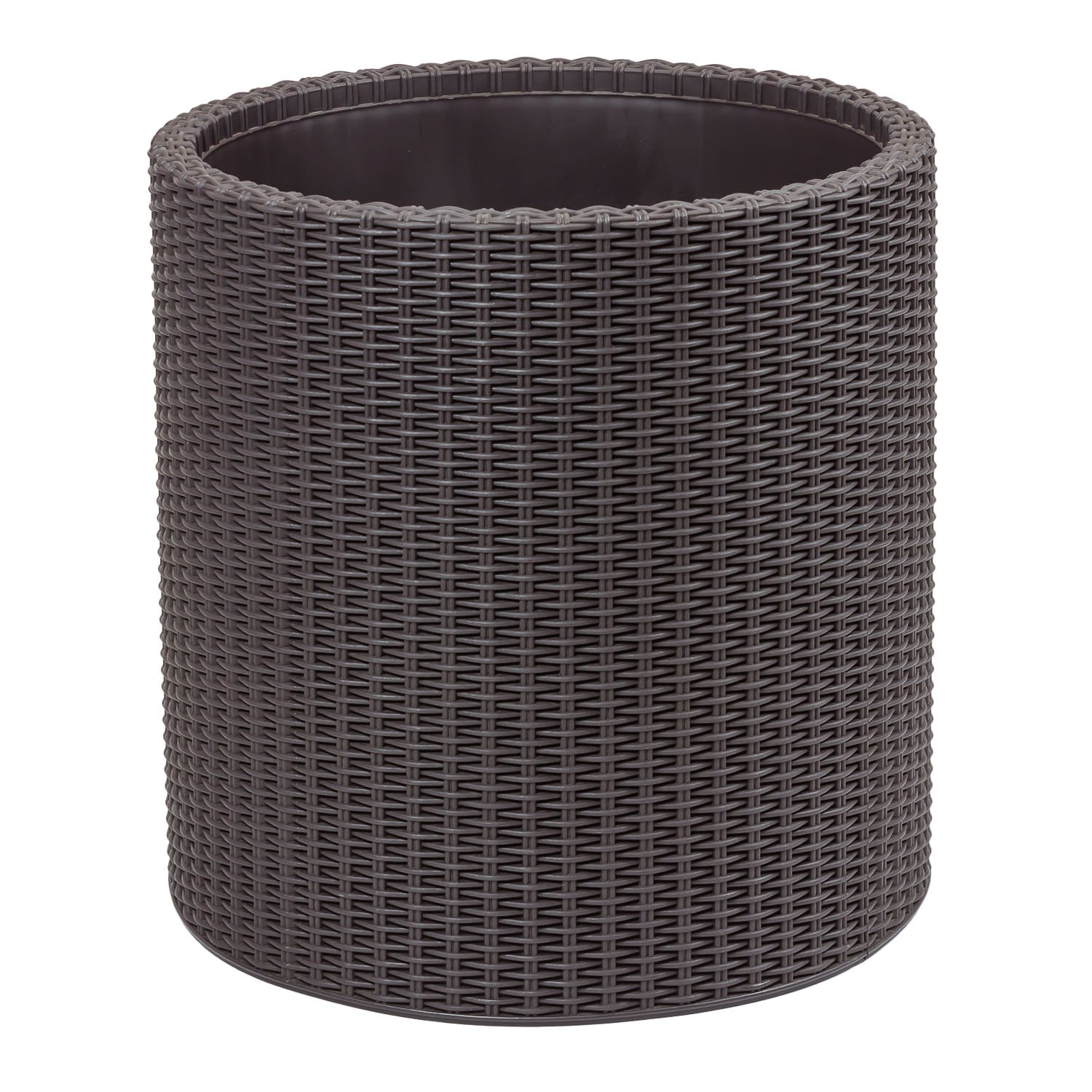 Keter - Large Round Base Planter, 39 Litres, Chocolate Brown