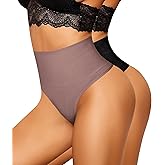 Nebility Tummy Control Thong Shapewear for Women Body Shaper Faja Underwear Seamless Butt Lifting Panties Girdle 2 Pack