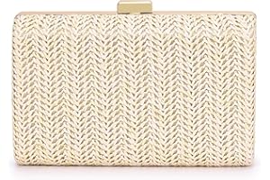 BEKOROS Straw Clutch for Women - Beach Vacation Raffia Bag, Trends Cute Purse, Beach Bag