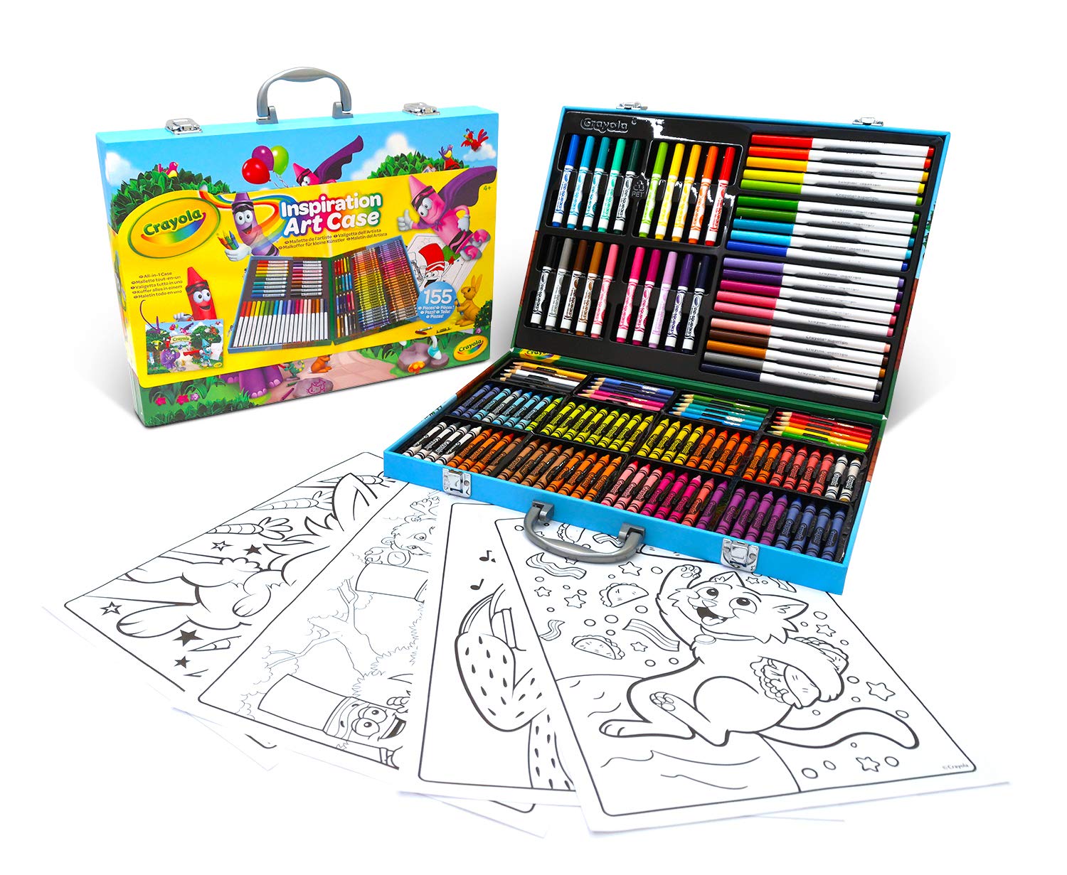 CRAYOLA Inspiration Art Case; 155 Art Supplies, Crayons, Gift for Boys and Girls, Ages 4, 5, 6, and Up, Arts and Crafts, Coloured Pencils, Supertips Washable Markers, Paper
