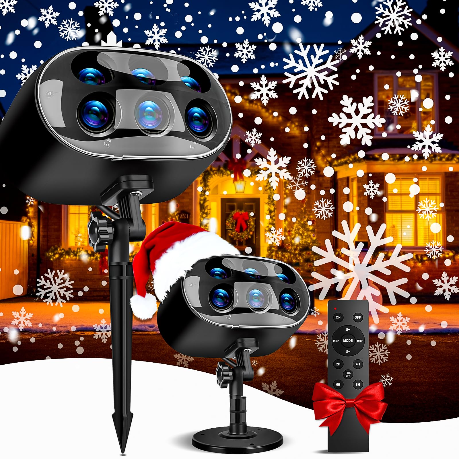 Photo 1 of **FOR PARTS ONLY** JMMXG Christmas Projector Lights Outdoor, 2024 Upgraded Christmas Snowflake Projector Light, Outdoor Waterproof Snowflake Light, for Indoor Outdoor Christmas Decorations, Holiday, Yard Decor