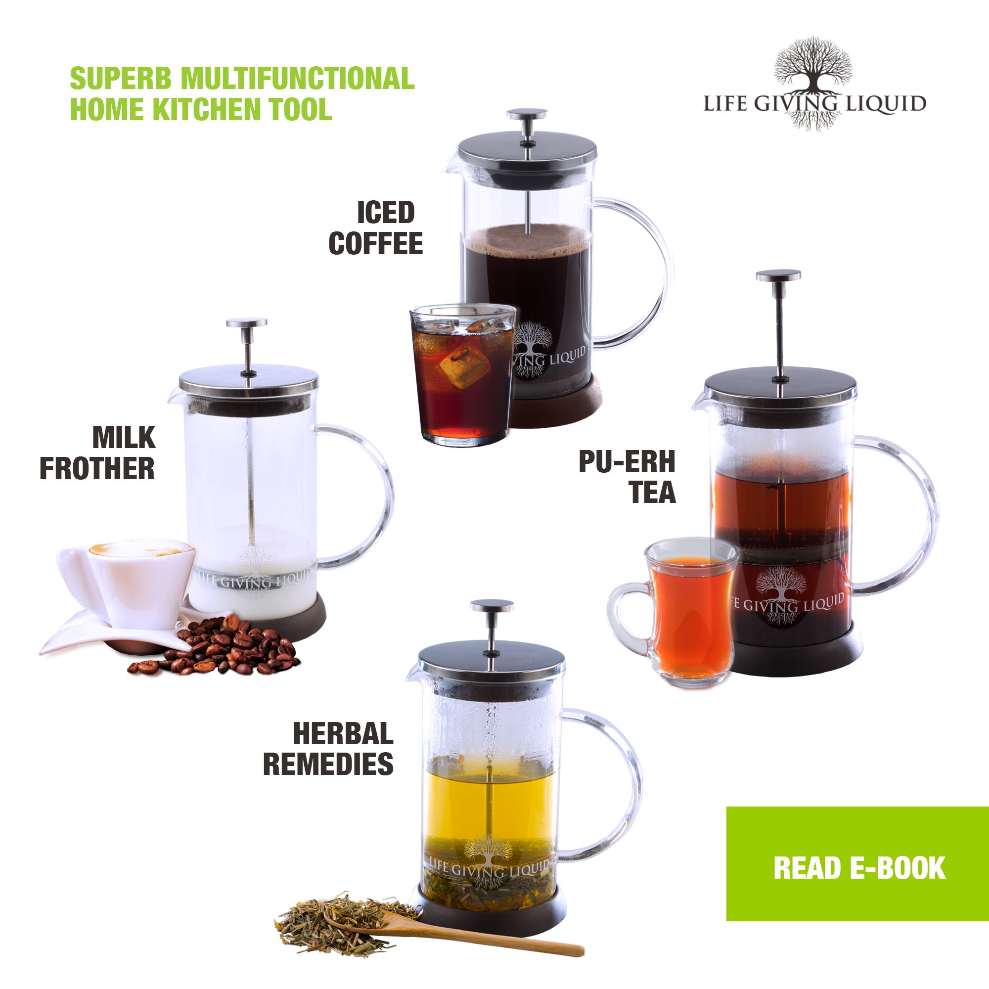 French Press Tea Maker For Loose Tea 