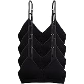 Caramel Cantina 4 Pack V Neck Padded Bralette Adjustable Straps