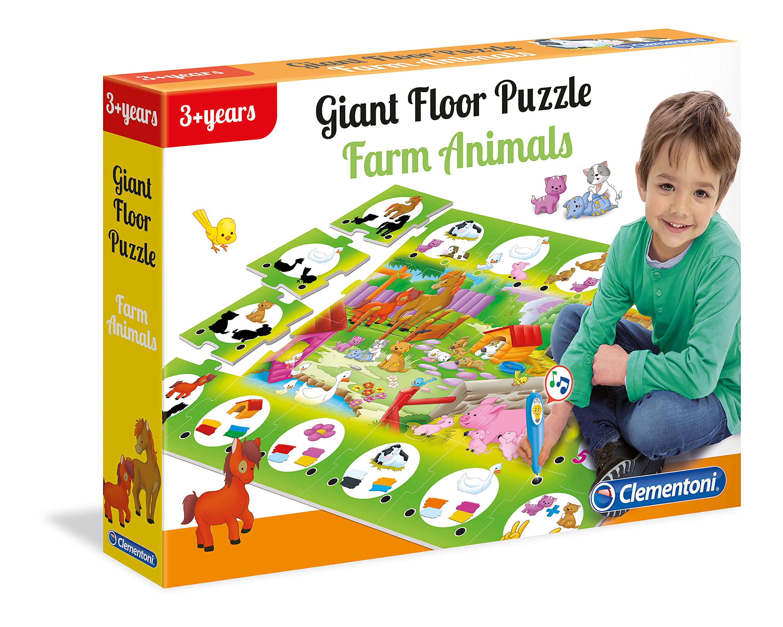 Clementoni - 61877 - Giant Floor Puzzle Farm Animals for children