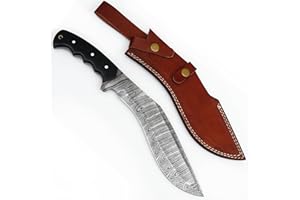 Poshland REG-166 Custom Handmade Damascus Steel kukri Knife - Perfect Grip G10 Handle
