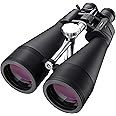 BARSKA Gladiator 25-125x80 Zoom Binoculars (Green Lens, Braced-in Tripod Adapter) , Black