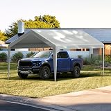 VEVOR 10x20 ft Carport Replacement Canopy Cover Heavy-Duty Waterproof Grey view 8