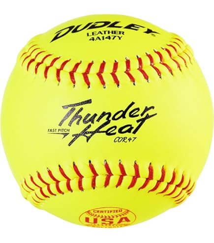Balle De Softball Rawlings Dream Seam Fastpitch - 12 Pouces, Jaune, Cuir - USA/ASA NFHS