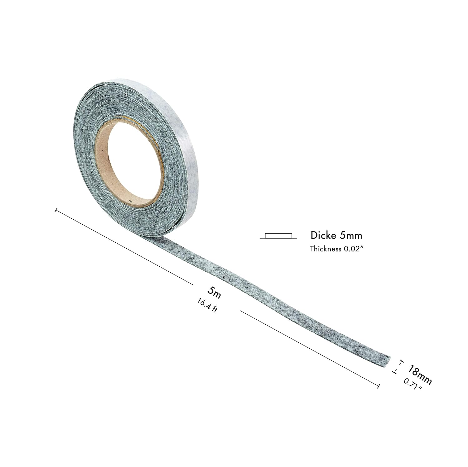 haggiy Filzstreifen - Möbelgleiter selbstklebend 'Premium' - 5,0 mm