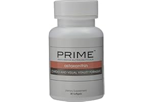 PRIME ANTI-AGING NUTRACEUTICALS Prime Astaxanthin Cardio and Visual Vitality Formula, Anti-Aging Nutraceuticals, Promotes Optimal Cardiovascular Health & Function, Combats Free Radicals, Market America (30 Soft Gels)