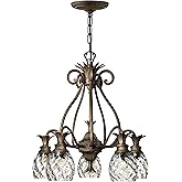 Hinkley Plantation Tropical Five Light Foyer Chandelier, Pearl Bronze