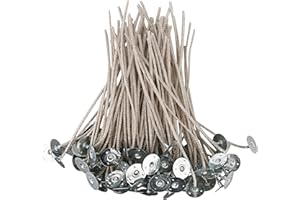 EUPNHY CD Series Candle Wicks for Soy Candles,100pcs CD 10 6" Pretabbed Wicks,Cotton & Paper Wicks for Candle Making.
