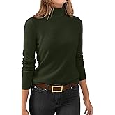 ANRABESS Womens Turtleneck Long Sleeve Sweater Tops Casual Soft Knit Fit Lightweight Basic Pullover 2025 Fall Work Outfits