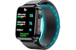 HELLIBITO Wrist Blood Pressure Smart Watch, 1.92" lPS Health Fitness Tracker, Air Bag Pump Cuff ,Heart Rate Blood Oxygen Sleep Monitor, Data Sharing Pedometer, Activity Tracker for Android iOS Men and Women