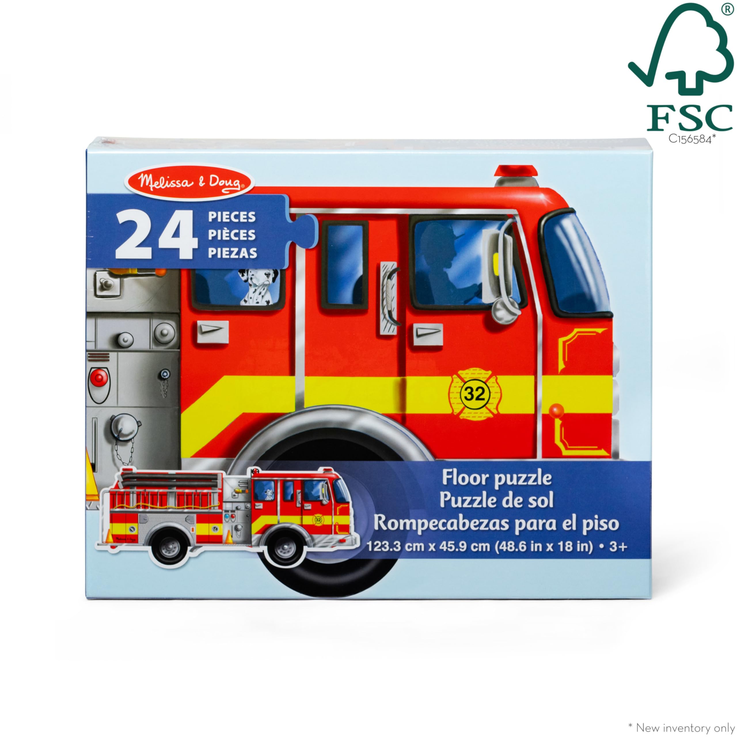 Melissa & Doug Giant Fire Truck Floor Puzzle 24 piece