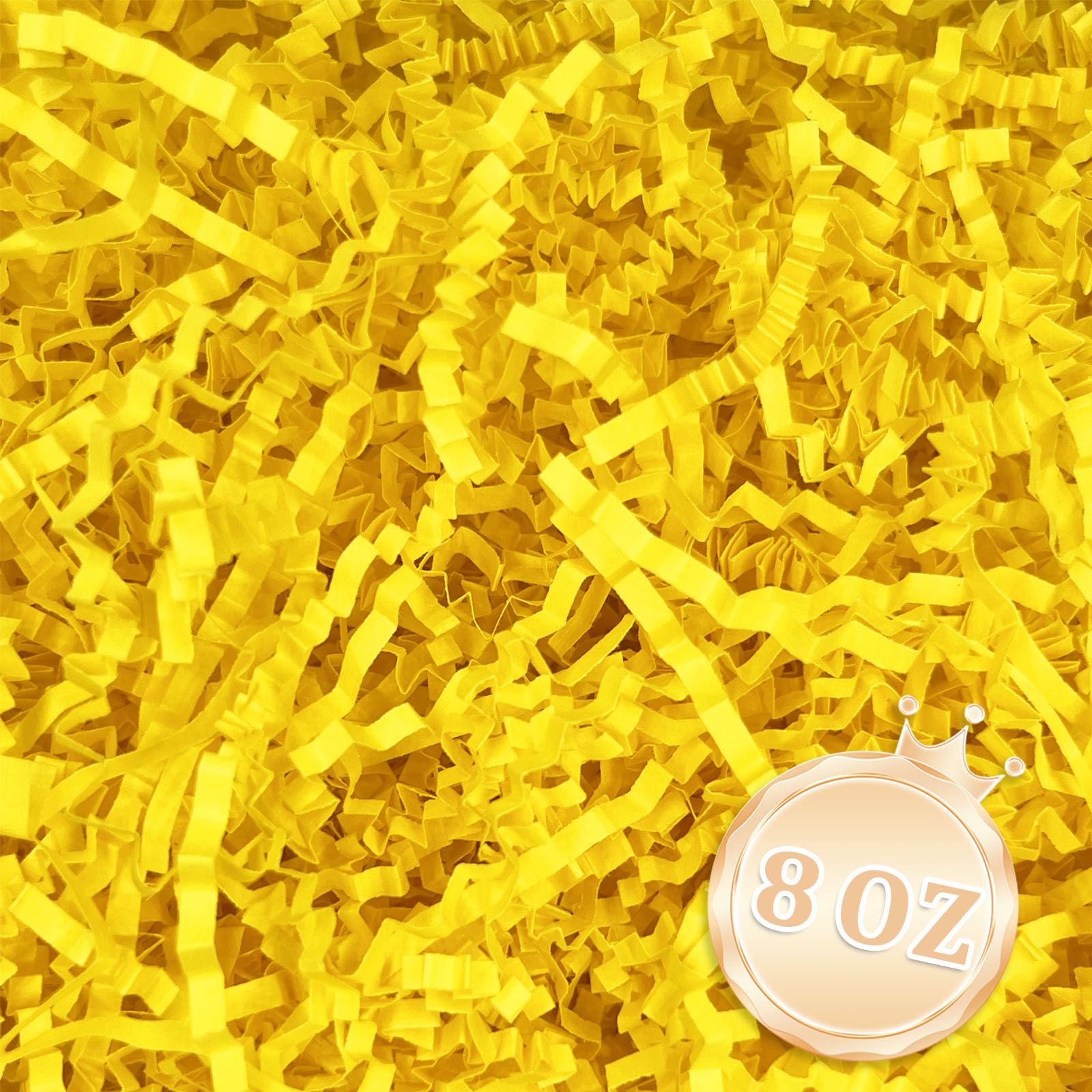 Zankubom 1/2LB Lemon Yellow Crinkle Cut Paper Shred