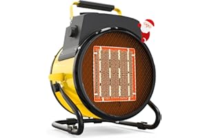 KARVEDEN Outdoor Heater for Patio, 1500W Electric Garage Outdoor Heaters with 3 Modes, 3s Fast Heating, with Overheat Protection, Electric Space Heaters for Patio, Garage, Greenhouse, Office