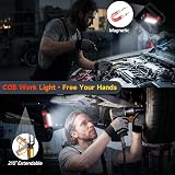 Daphomeu Rechargeable COB Work Light 2 Pack Magnetic Rotatable Base IPX6 view 3