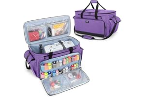 CURMIO Sewing and Embroidery Machine Carrying Case, Universal Tote Bag with Removable Cushion Pad Compatible with Brother SE600, PE535 Embroidery Machine and Accessories, Bag Only