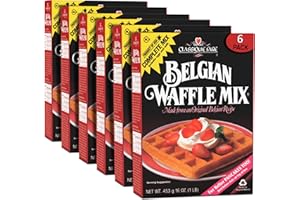 Classique Fare Belgian Waffle Mix - Makes Light and Crisp Waffles, Pancakes, Muffins & Crepes - Works with Waffle Maker - Fast and Fresh Breakfast Foods - 1 Pound (Pack of 6)