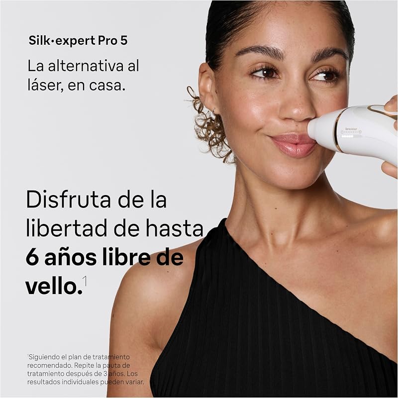 Silk·expert Pro 5 epiladores de luz pulsada, IPL, depilação a laser caseira para rosto e corpo, redução permanente de cabelo, depilação a laser com acessórios, inclui Precision Head, PL5321