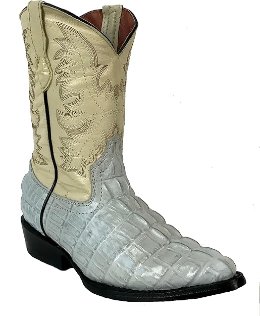 white croc cowboy boots