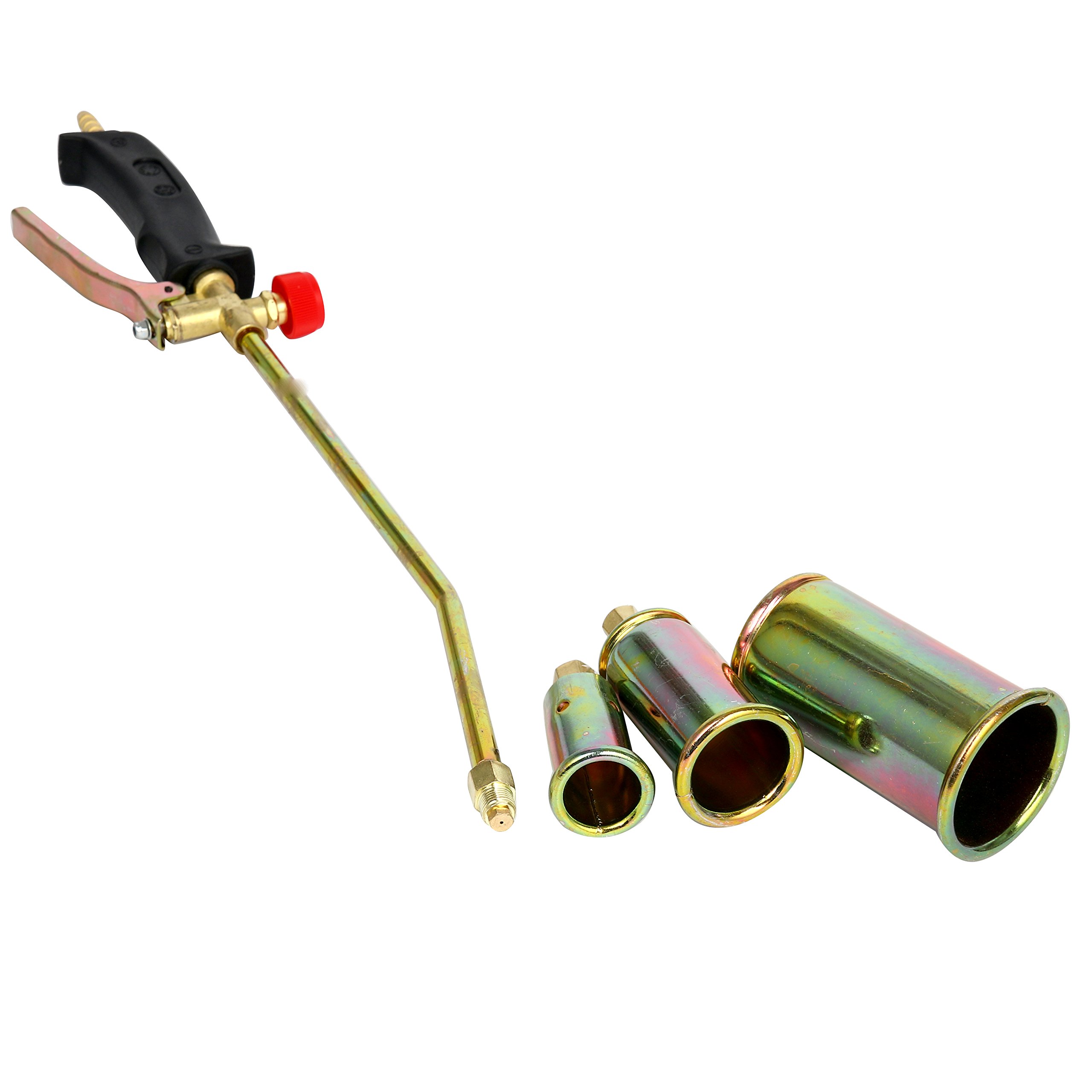YaeTek Portable Propane Weed Torch Burner Fire Starter Ice Melter Melting with 3 Nozzles and