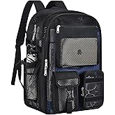 Mesh Backpack for School, 36L Large Heavy Duty Mesh Backpacks for Adults Girls Boys Kids with Inner Laptop Compartment, Mesh Schoolbag for Outdoor Hiking Beach